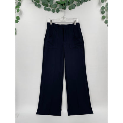 Haver & Blair Navy Blue Wide Leg Trouser Woman Dress Pant Small