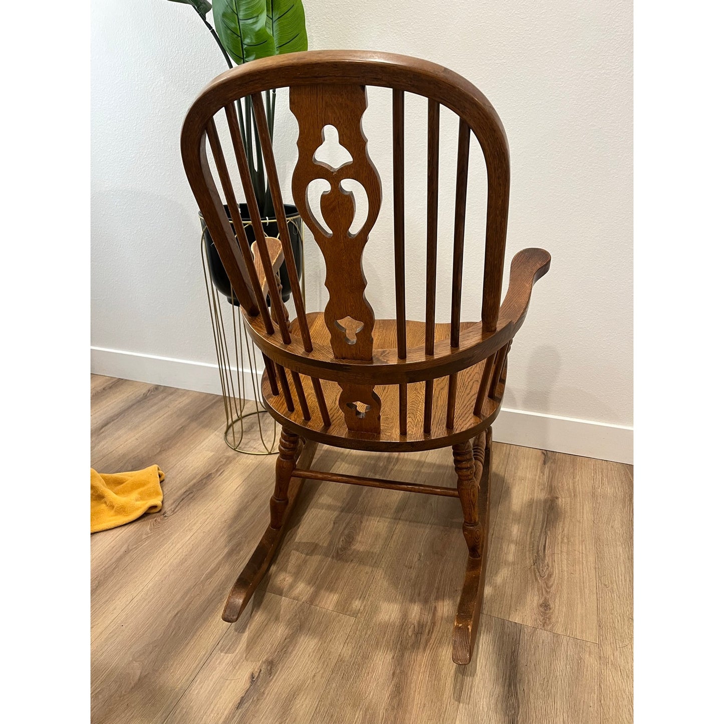 Vintage Hand Made Solid Wood Nursery Sitting Room Rocking Chair