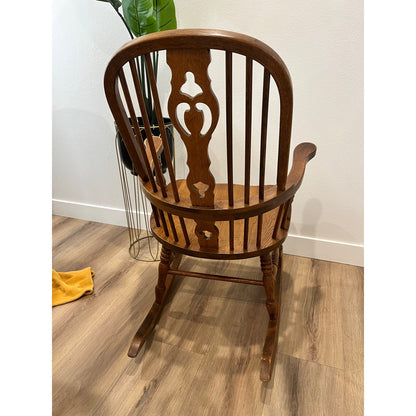 Vintage Hand Made Solid Wood Nursery Sitting Room Rocking Chair