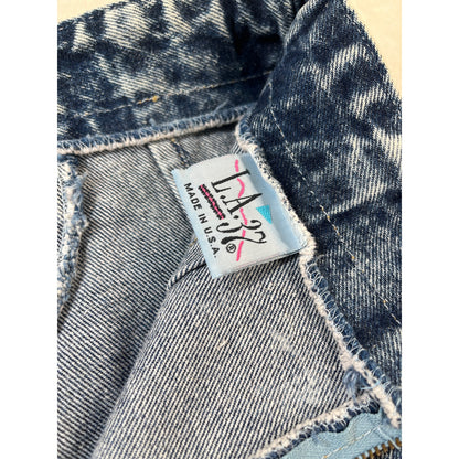 80's Preppy Glam Acid Wash Style Vintage Denim Skirt Size 7