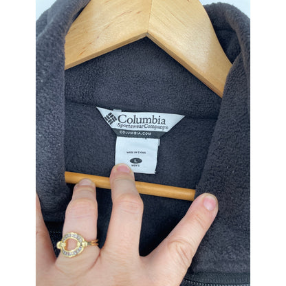 Columbia Mens Charcoal Black Zipper Fleece Vest  Large