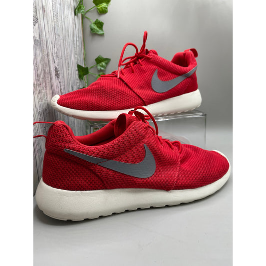 Nike Roshe Run Low Mens Athletic Running Shoes Red White 10
