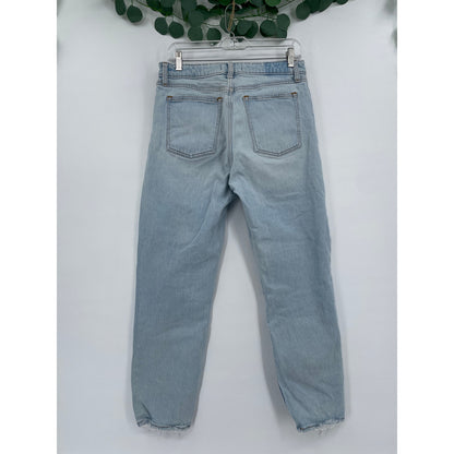 Abercrombie & Fitch The Mom High Rise Curve Love Light Wash Denim Jeans Size 30