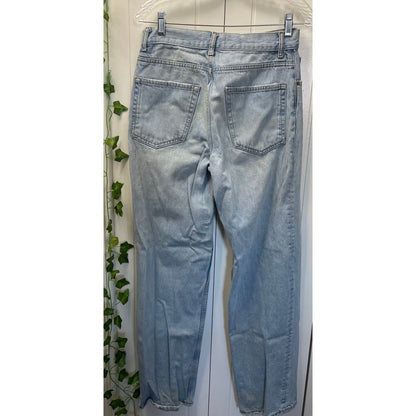 Zara Womans Light Wash Straight Denim Jeans Size 4