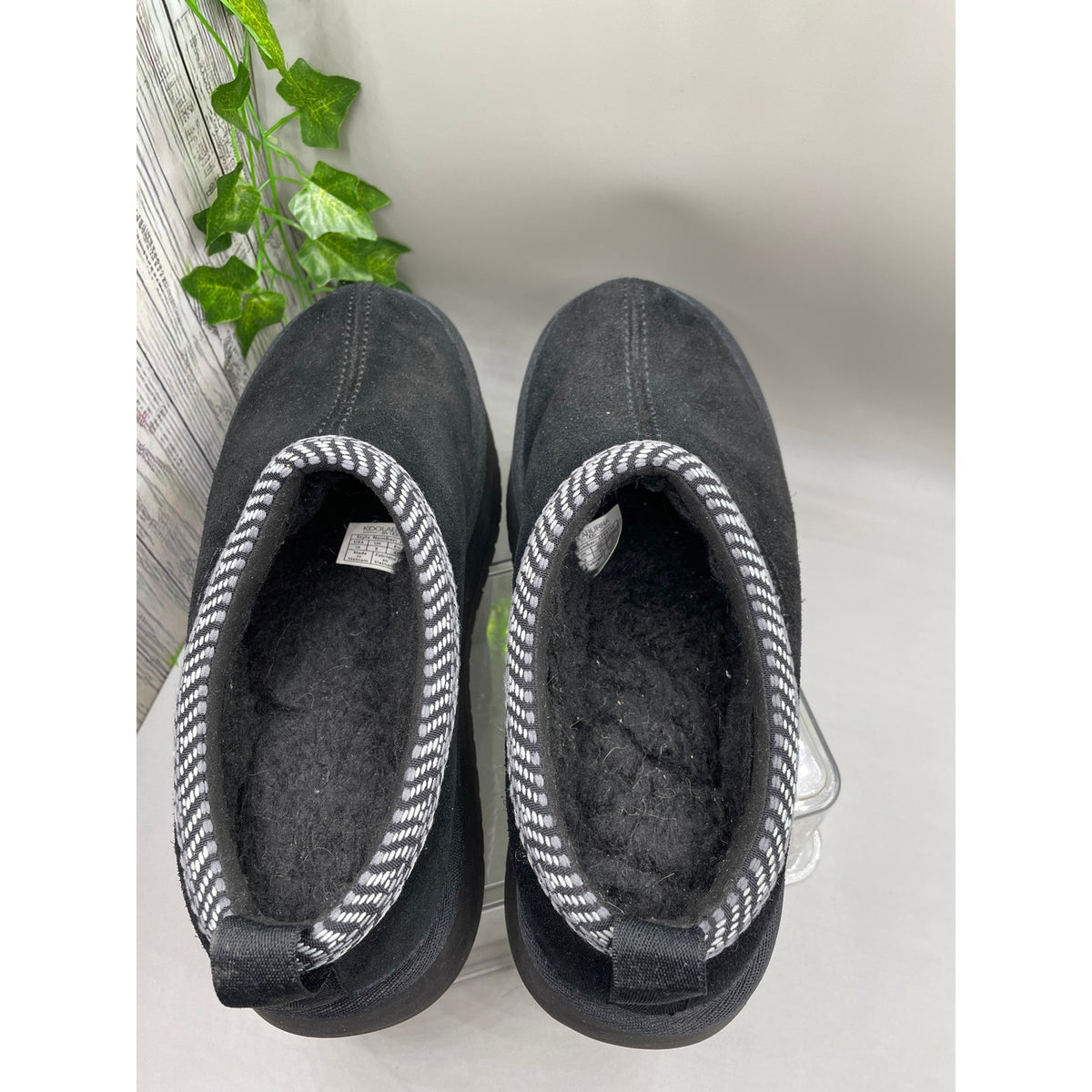 Koolaburra UGG Burree Womans New Black Platform Slippers Size 10