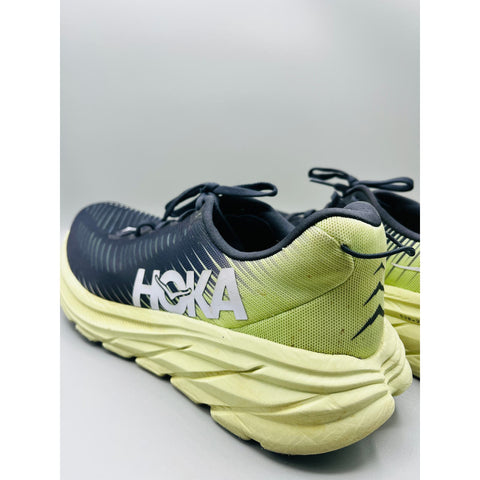 Mens Hoka Rincon 3 Black and Green Running Shoes