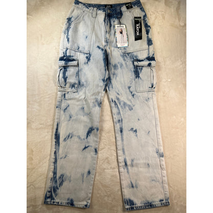 Simple Society NWT Acid Super High Rise Baggy Fit Cargo Woman Pants 11/30