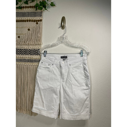 DKNY White Womans Denim Bermuda Shorts 8