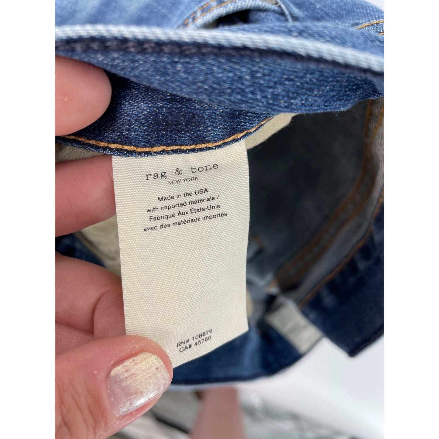 Rag & Bone Dark Medium Wash Womans Fit Slim Denim Jeans Size 30x30