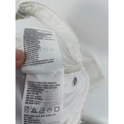 &Denim H&M NWT White Low Waist Baggy Wide Leg Womans Jeans Size 2