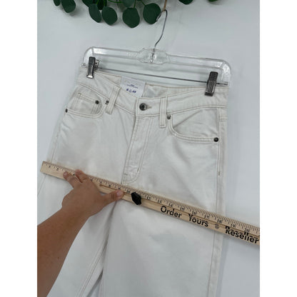 &Denim H&M NWT White Low Waist Baggy Wide Leg Womans Jeans Size 2