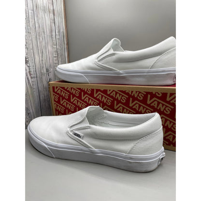 Vans Classic White Slip on Men’s Sneakers 10