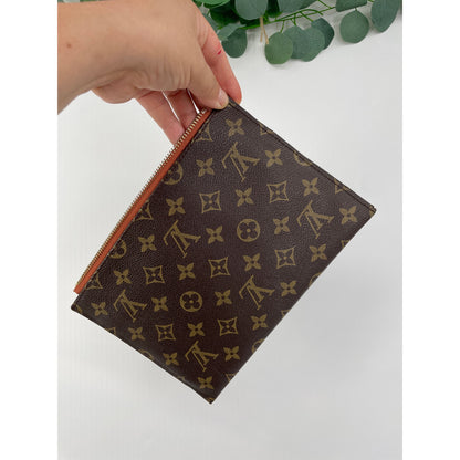 Louis Vuitton Monogram Brown & Orange Daily Pouch *missing zipper