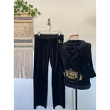 Y2K Juicy Couture Woman’s Vintage Velour Track Zipper Jacket & Pants