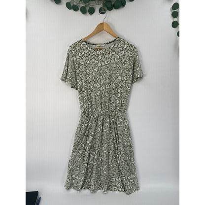 Boden Green Floral Paisley Jersey Dress Womans US 10R