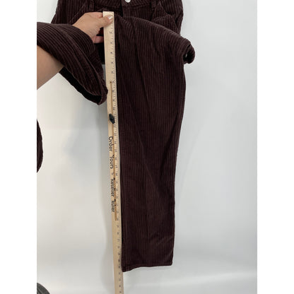 Pacsun Brown Corduroy 90's Boyfriend Carpenter Straight Wide Pants Size 25