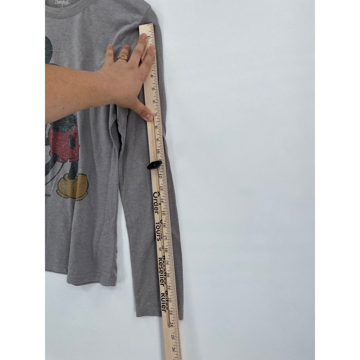 Disneyland Mickey Mouse Vintage Retro Y2K Style Grey Long Sleeve