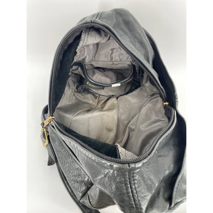 Victoria Leather Co "The Original" Made in the USA Black Genuine Leather Bucket Bag Purse