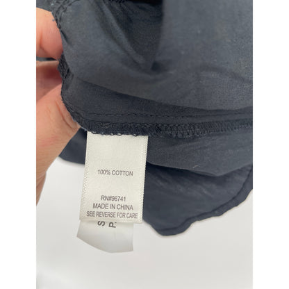 Black NWT Womans Tie Strap Tank Tiered Top Medium