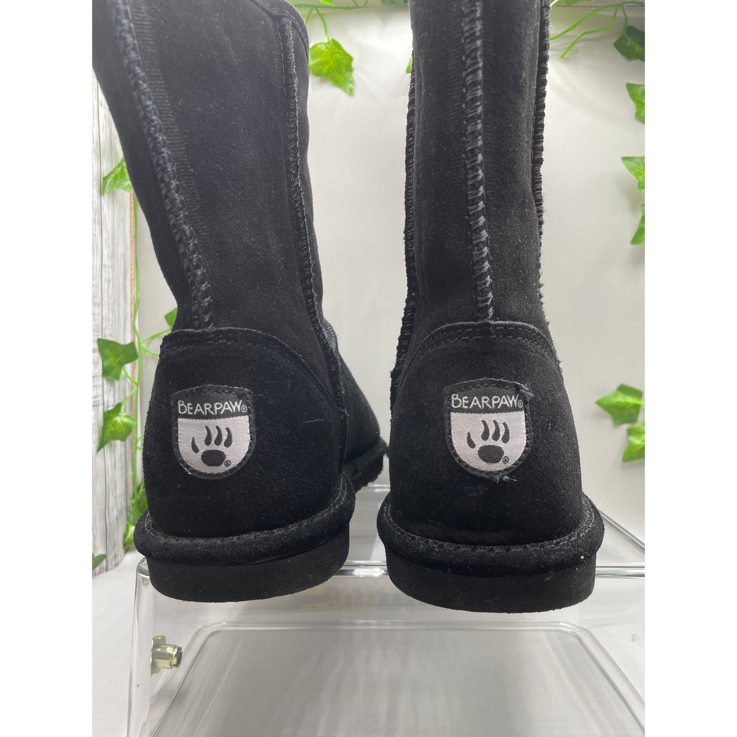 NEW Bearpaw Dorado Black Womans Winter Warm Boots 10