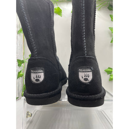 NEW Bearpaw Dorado Black Womans Winter Warm Boots 10