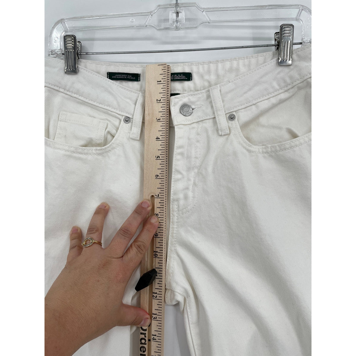 Wild Fable Off White Low Rise Baggy Wide Leg Zipper Denim Jeans Size 4/R