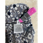 Ulla Johnson Woman’s Plus Size 4 Blue & Grey Long Sleeve Silk Jumper