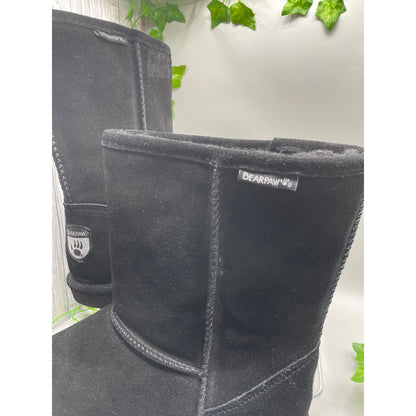 NEW Bearpaw Dorado Black Womans Winter Warm Boots 10