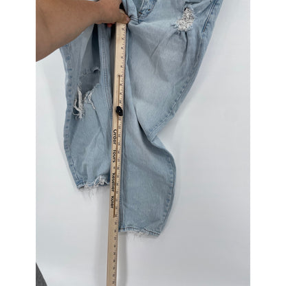 Abercrombie & Fitch The Mom High Rise Curve Love Light Wash Denim Jeans Size 30