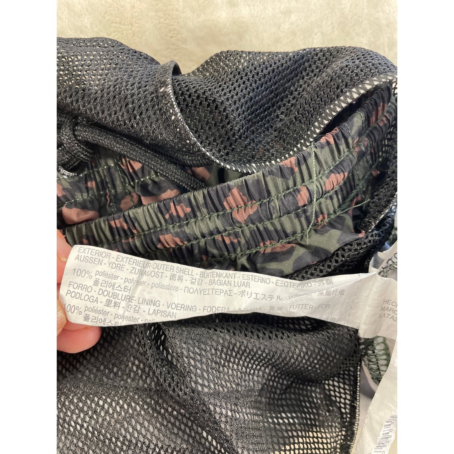 Mens Zara Animal Print Athletic Swim Lined Shorts Medium