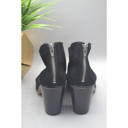 Black Leather Dolce Vita Ankle Boots Size 6.5