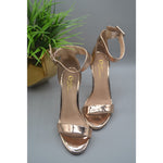 Olivia Ferguson Rose Gold Metallic Strap Preloved size 7 Heels