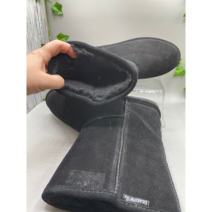 NEW Bearpaw Dorado Black Womans Winter Warm Boots 10