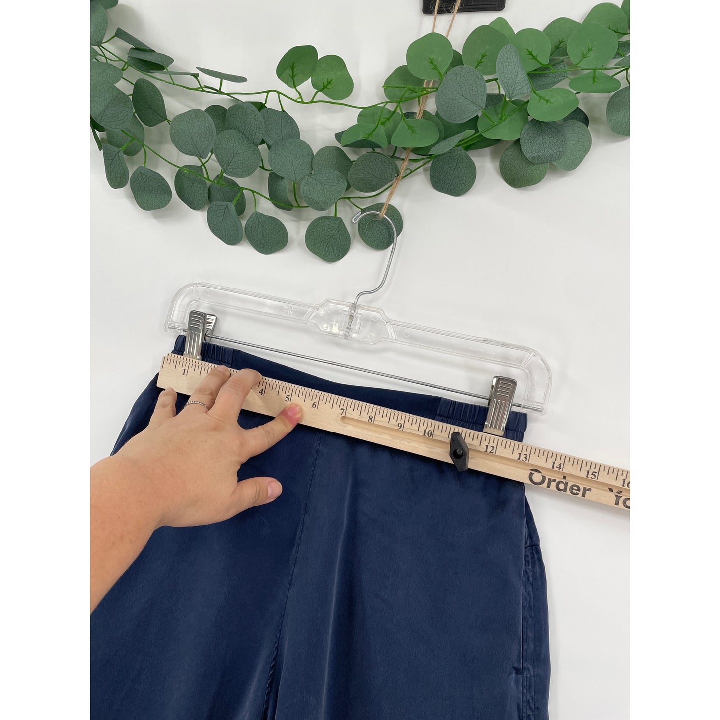 Lunya %100 Silk Pajama Navy Blue 2 Piece Set Top and Bottom XS