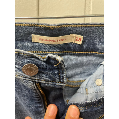 Women Levis 311 Shaping Blue Denim Skinny Jeans Size 28