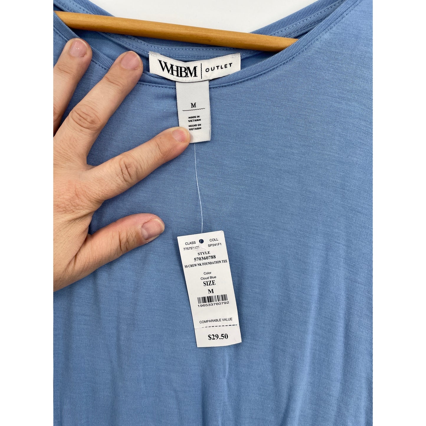 Womans NWT WhiteHouse BlackMarket Sky Blue Soft Blouse Med