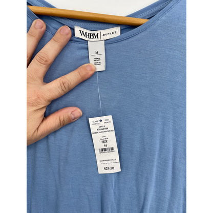 Womans NWT WhiteHouse BlackMarket Sky Blue Soft Blouse Med