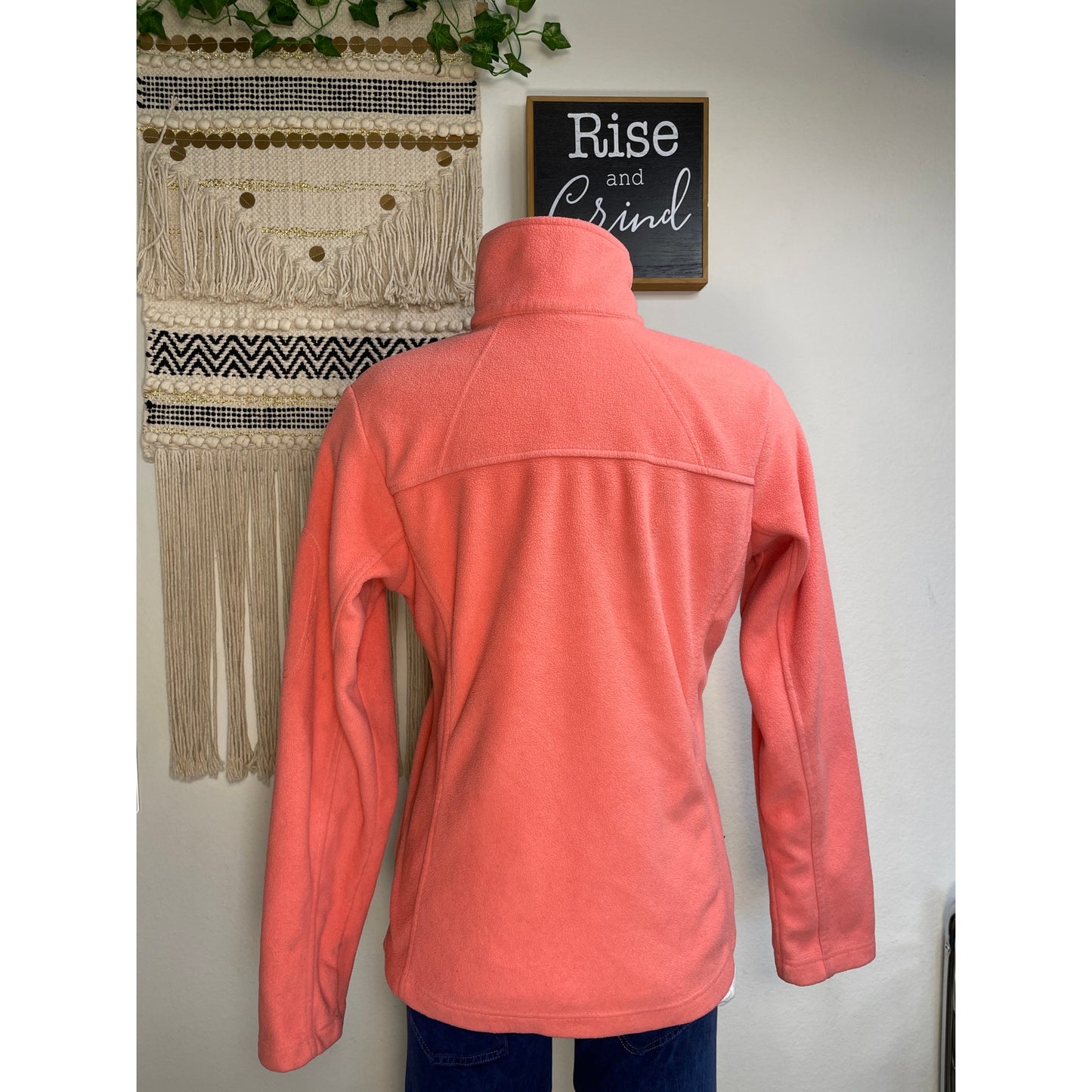 Columbia Woman’s Coral Full-zip Light Weight Warm Fleece Sweater M