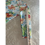 J. McLaughlin Nylon Spandex Signature Blouse 3/4 Sleeve BOTANNICA XS