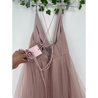 Kiss The Girl Midi Blush Hello Molly Prom Dress NWT XS