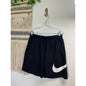 Nike Black Mens Fleece Sweat Pant Short Large White Swish S