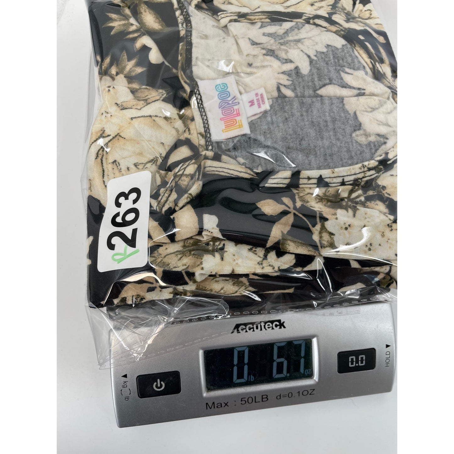 Lularoe Black Floral Morgan Flare Medium Short Sleeve Tee