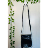 HOBO Vintage Black Shiny Genuine Leather Cross Body