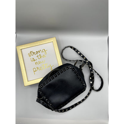 Inzi Black Cross Body Embellished Studs Womans Purse