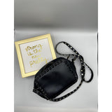 Inzi Black Cross Body Embellished Studs Womans Purse