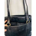 Crazy Horse Vintage Black Double Strap Vintage Purse by Liz Claiborne