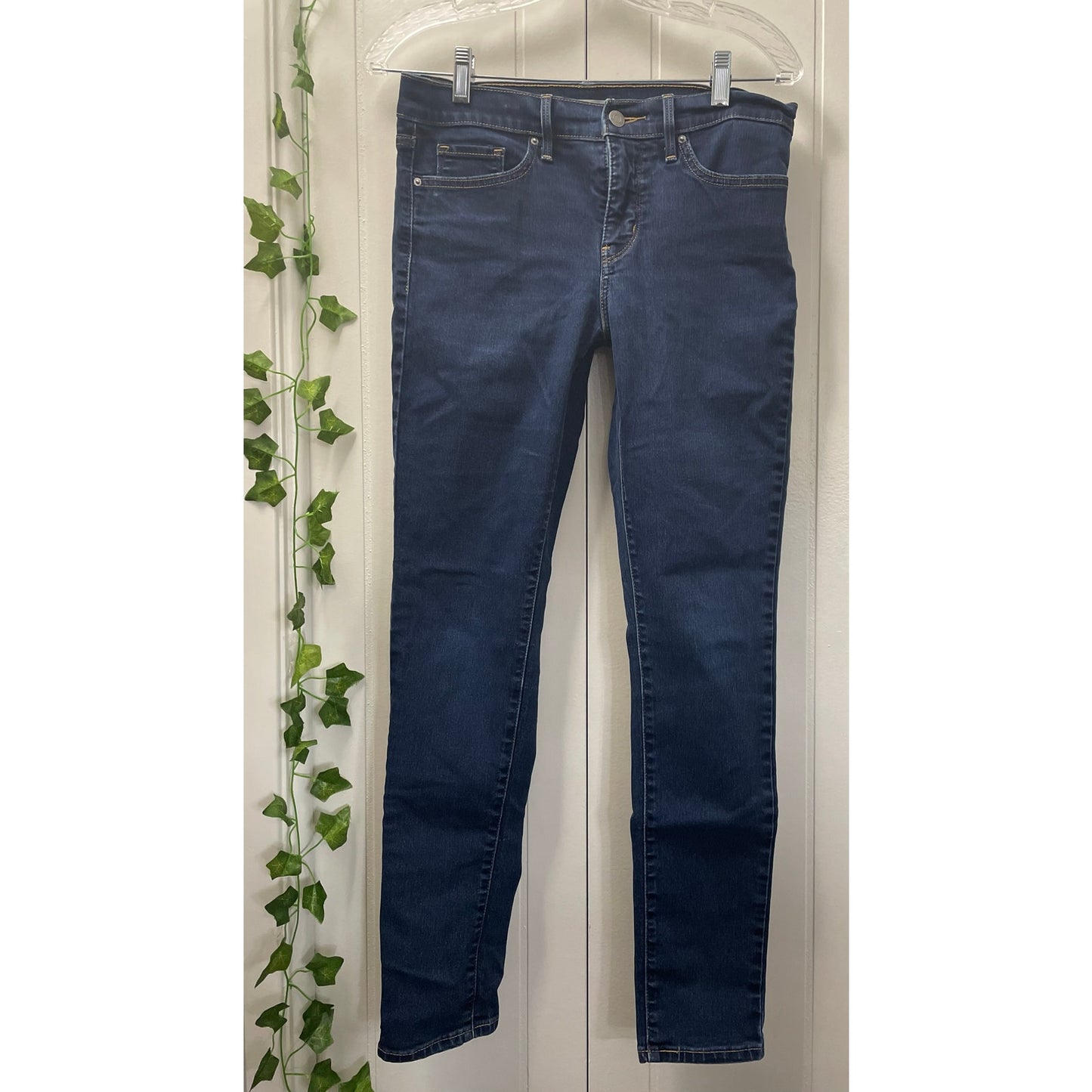 Women Levis 311 Shaping Dark Blue Denim Skinny Jeans Size 28