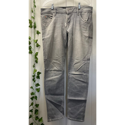 Women Stone Grey Hudson The Collins Denim Mid Rise Skinny Jeans Size 32
