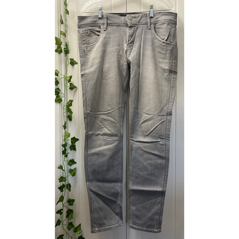 Women Stone Grey Hudson The Collins Denim Mid Rise Skinny Jeans Size 32