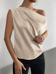 Woman's Style Collection Ruched Single Shoulder Blouse